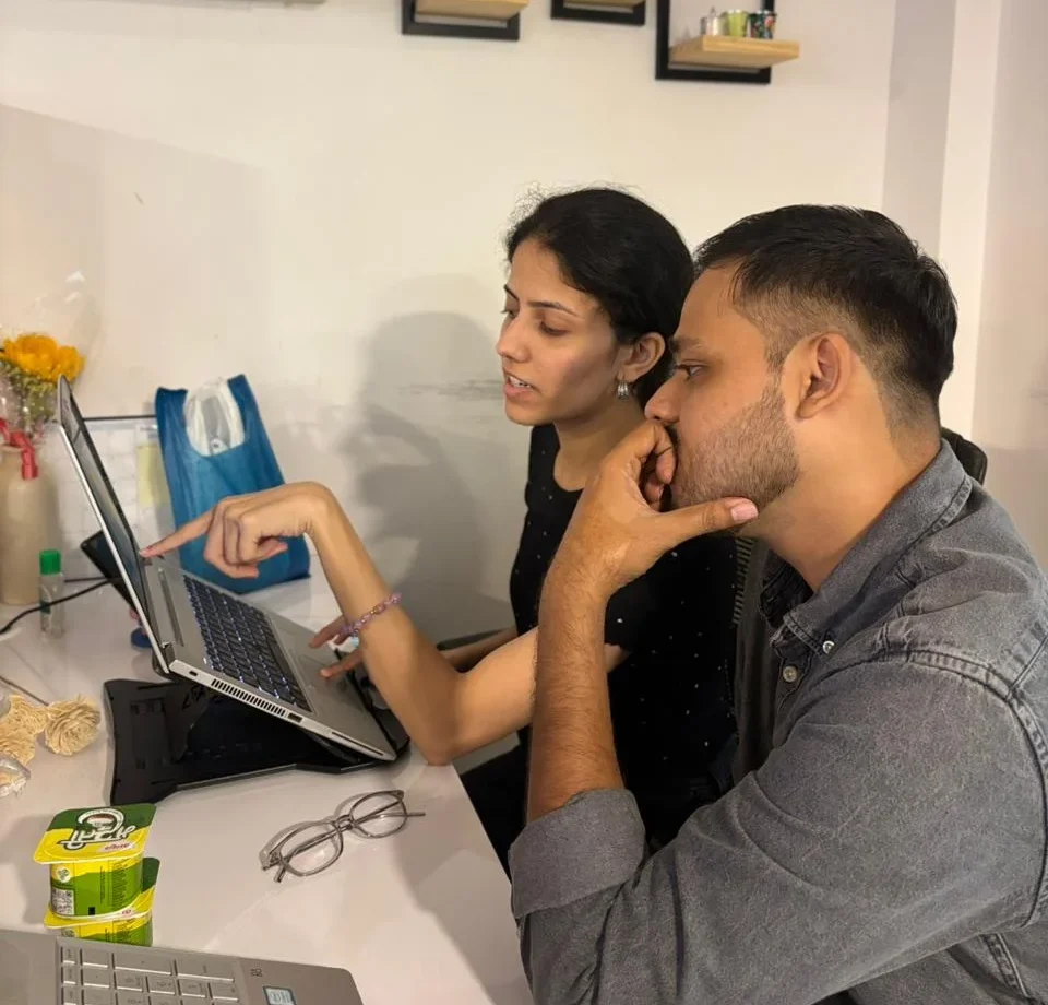 Scale Delight media buying team reviewing performance marketing campaign data at the Kandivali West office in Mumbai